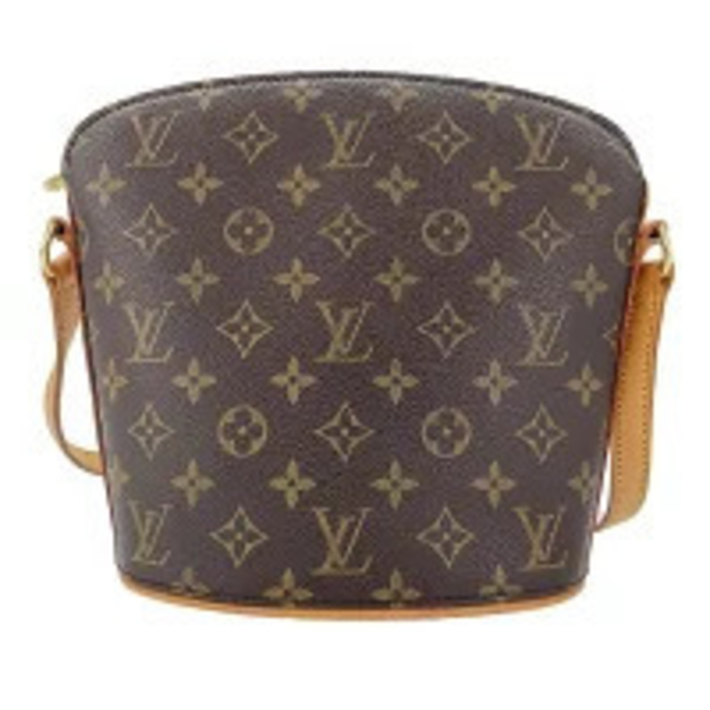 Louis Vuitton Monogram Druot Shoulder Bag Brown